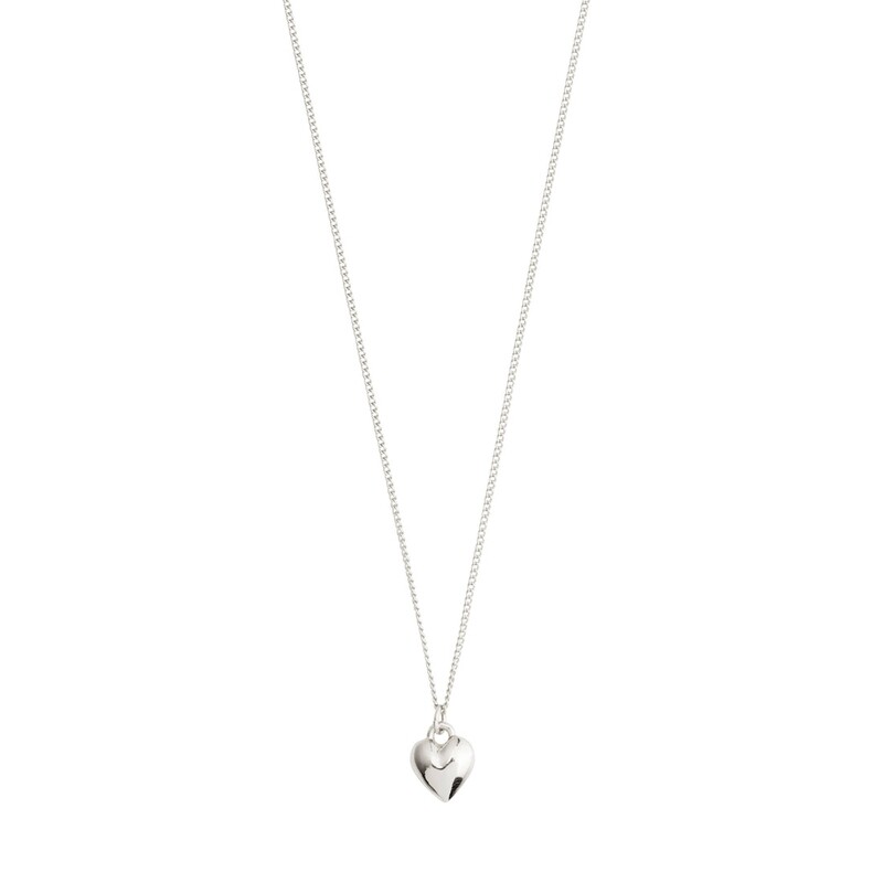 Pilgrim Silver Afroditte Recycled Heart Necklace