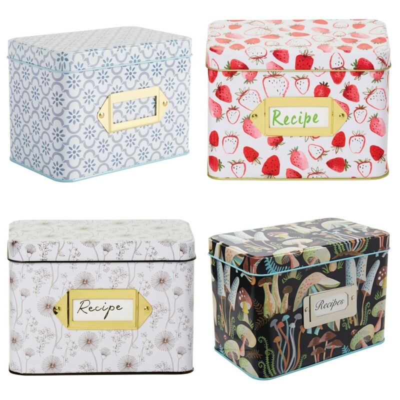 Recipe File Box/Tin (Multiple Designs)
