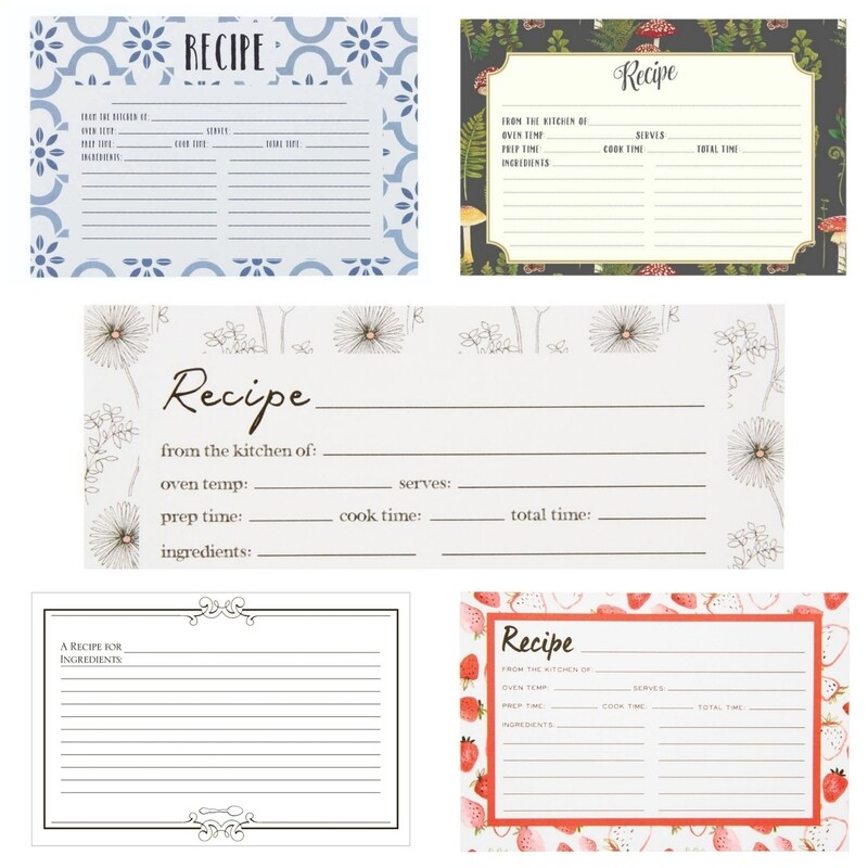 Recipe Cards 40ct (Multiple Designs)