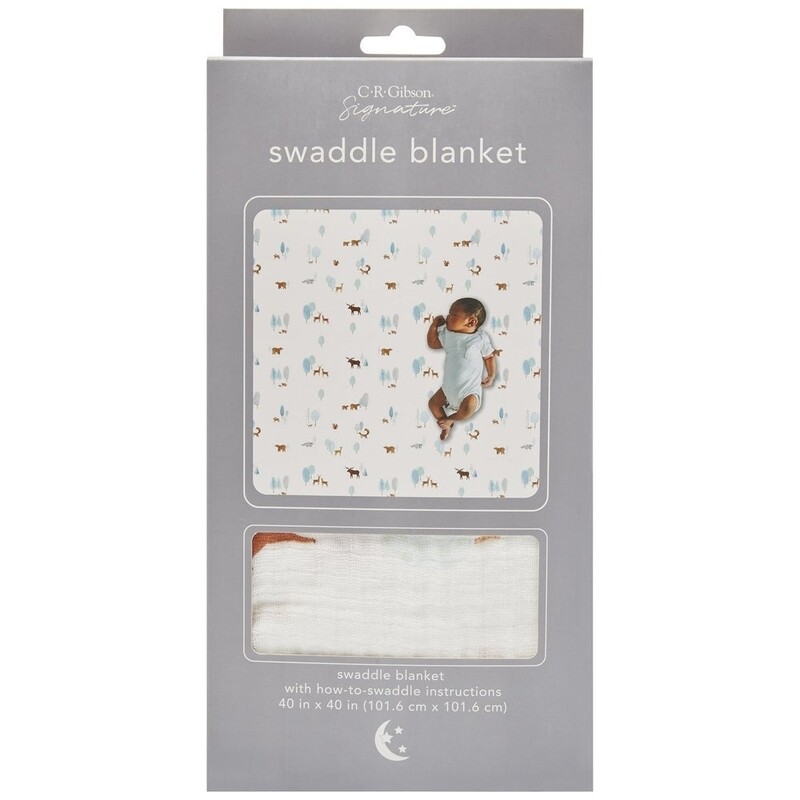 C.R. Gibson Swaddle Blanket | Woodland