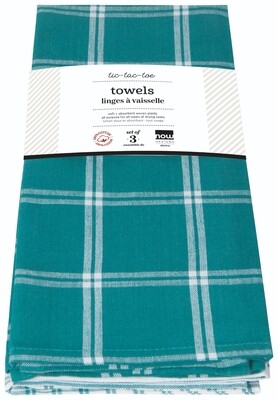 Now Designs Tic Tac Toe Dishtowels (Set of 3) | Peacock