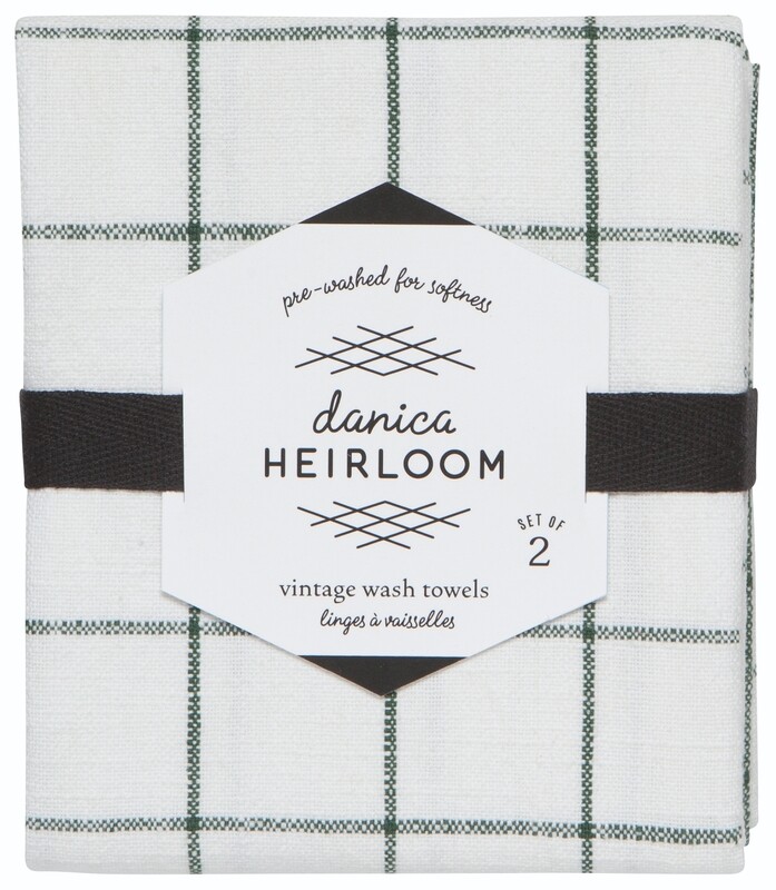 Danica Heirloom Vintage Wash Towels (Set of 2) | Jade