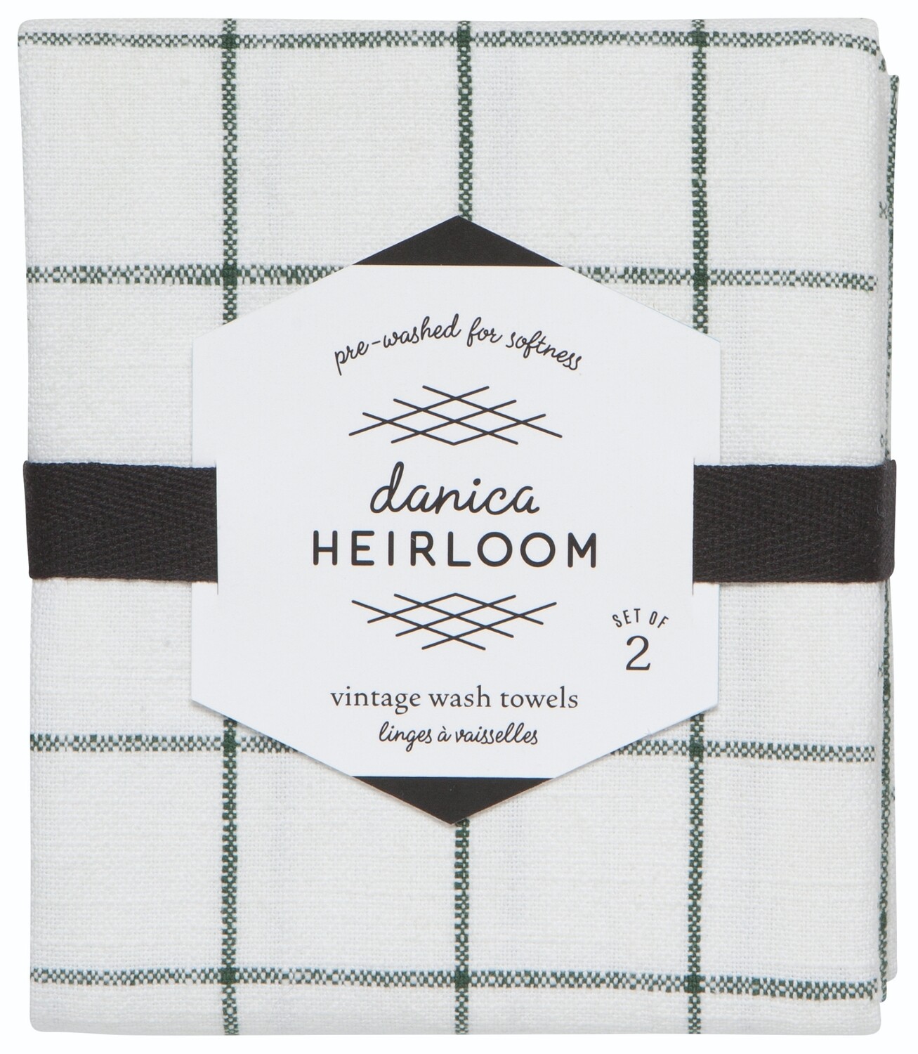 Now Designs Heirloom Vintage Wash Towels (Set of 2) | Jade