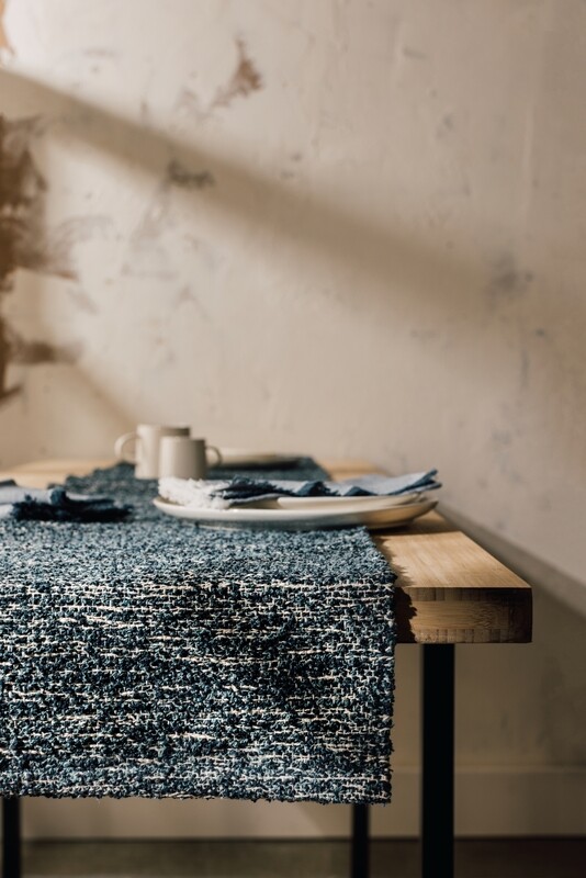 Danica Heirloom 72" Heather Table Runner | Midnight 