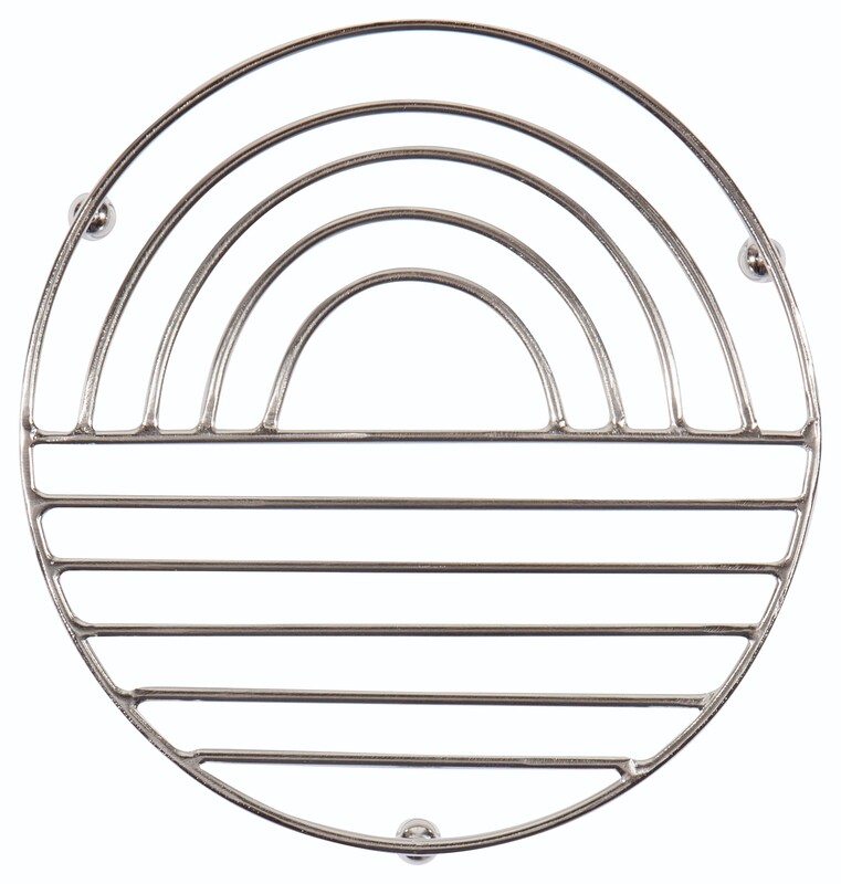Danica Heirloom Brushed Steel Metal Trivet | Sunup