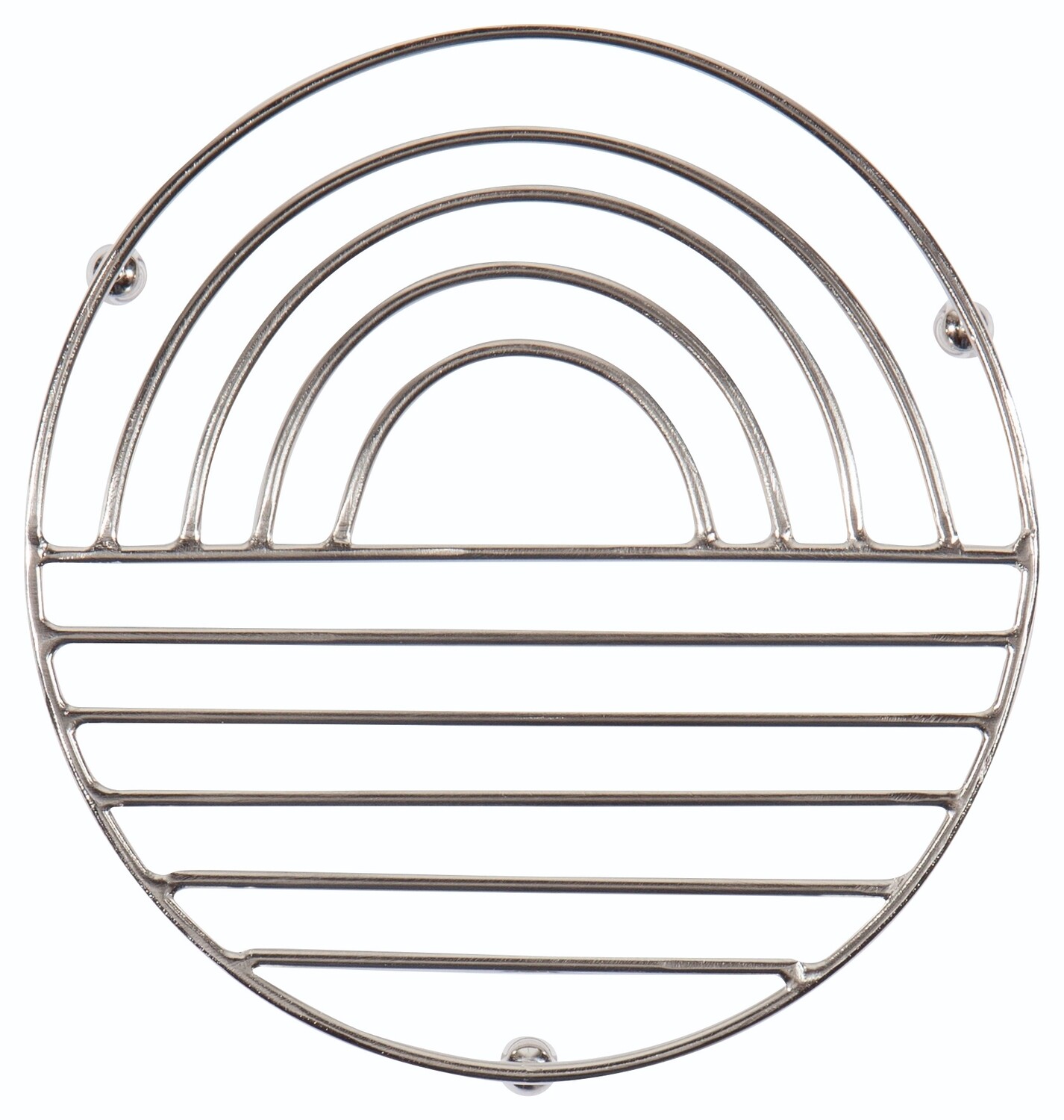 Danica Heirloom Brushed Steel Metal Trivet | Sunup
