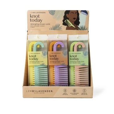 Lemon Lavender Knot Today Detangling Shower Combs (Set of 2)