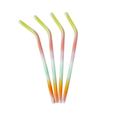 Krumb's Kitchen | Sip &amp; Swirl Silicone Drinking Straws (Set of 4)