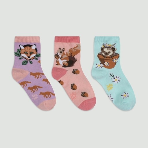 Sock It To Me - Youth Crew Socks (Set of 3) | My Dear Hedgehog