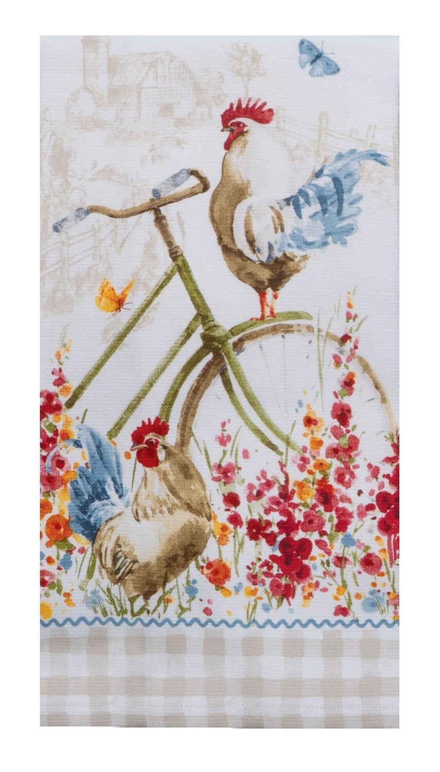 Kay Dee Designs Duel Purpose Terry Towel | Countryside Rooster Bike