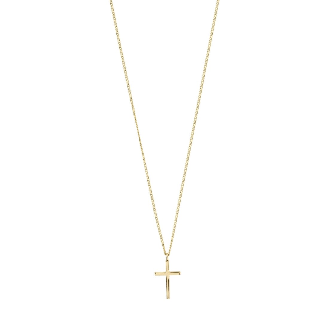 Pilgrim Gold Daisy Recycled Cross Pendant Necklace