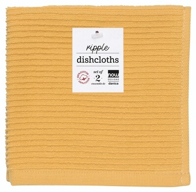 Now Designs Ripple Dishcloths (Set of 2) | Honey