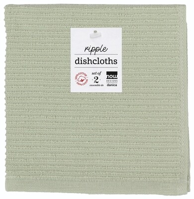 Now Designs Ripple Dishcloths (Set of 2) | Sage