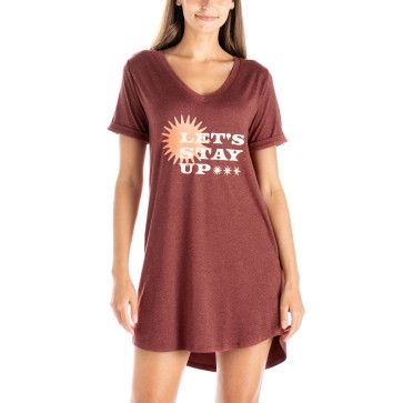 Hello Mello Let Me Sleep V-Neck Sleep Shirt | Lets Stay Up