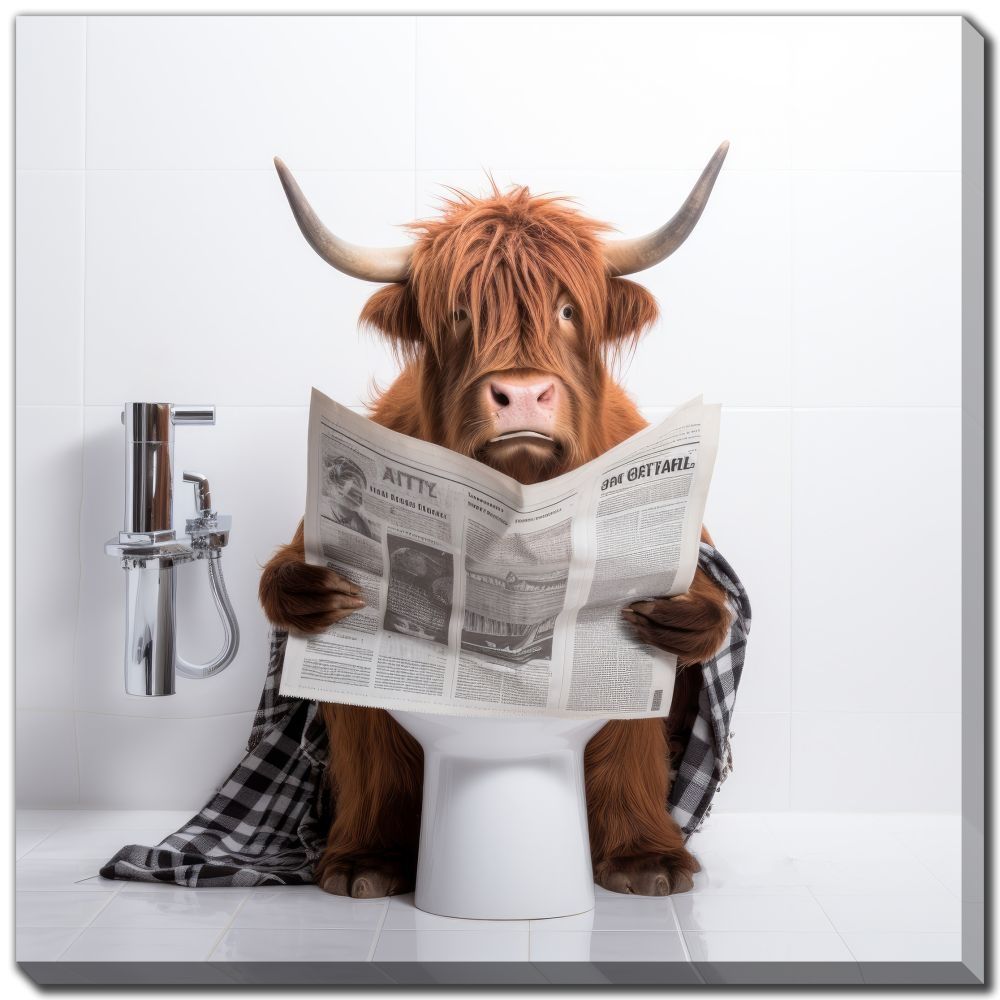 Canvas - Artful Highland Bath 