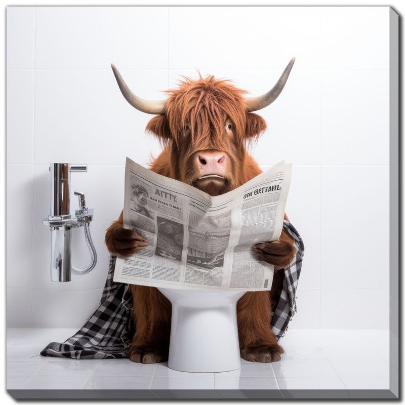 Canvas - Artful Highland Bath 