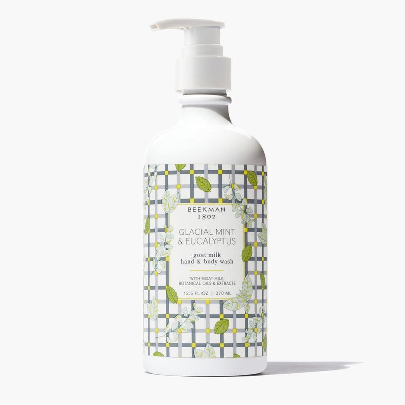 Beekman 1802 Goat Milk Hand &amp; Body Wash 12.5oz | Glacial Mint + Eucalyptus