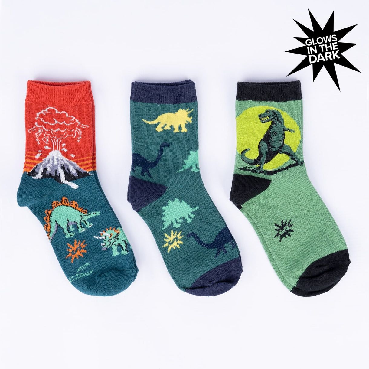 Sock It To Me - Junior Crew Socks (Set of 3) | Dinosaur Days