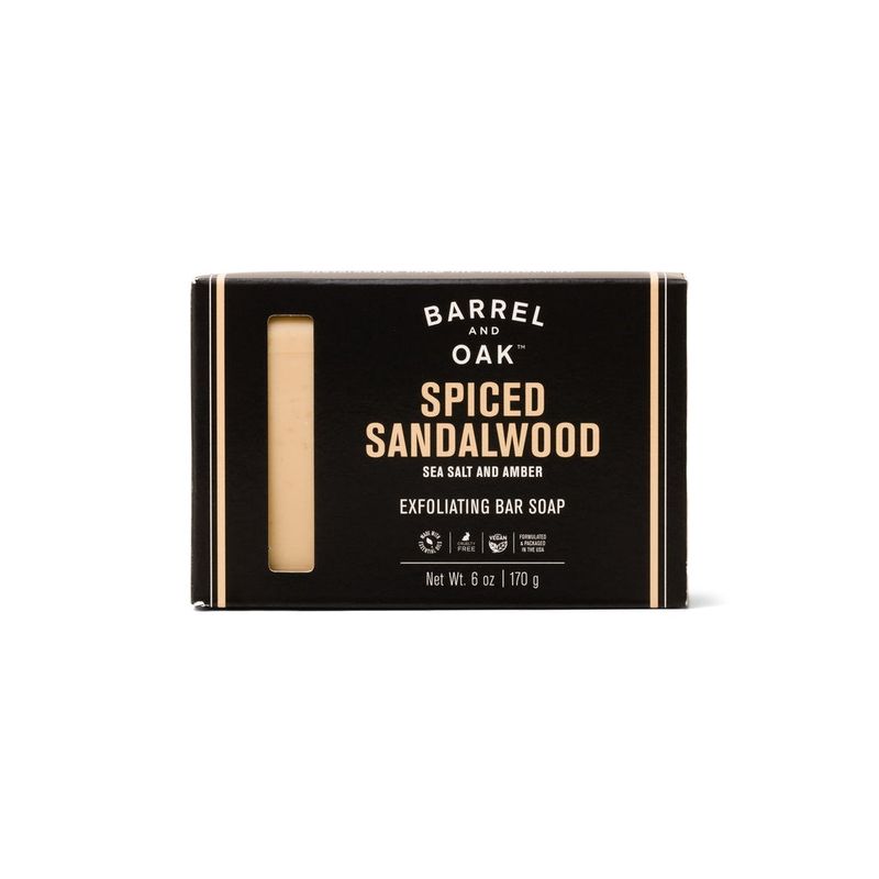 Barrel &amp; Oak | Exfoliating Bar Soap 6oz - Spiced Sandalwood