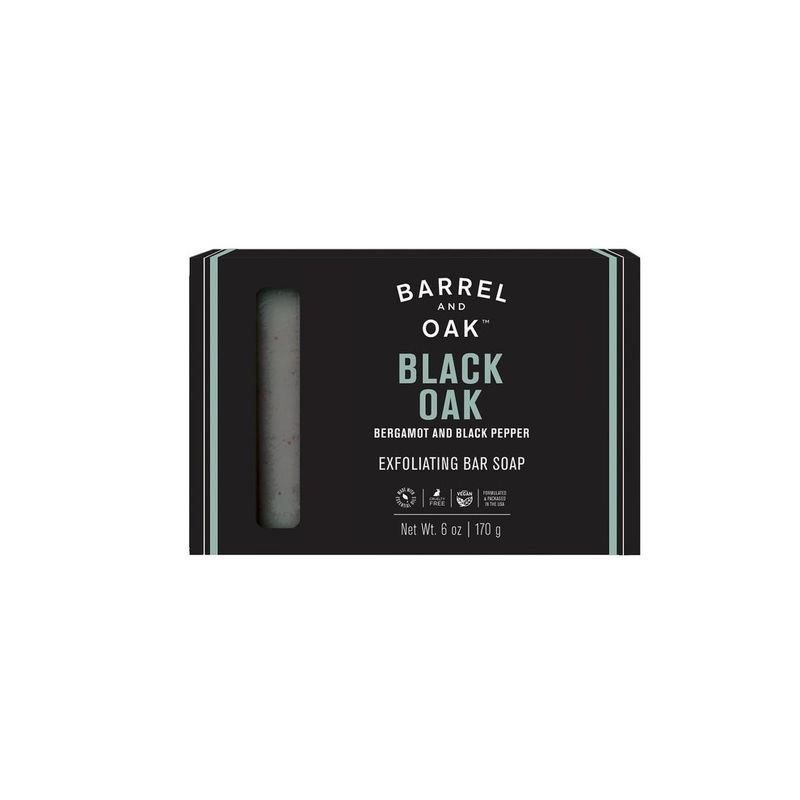 Barrel &amp; Oak | Exfoliating Bar Soap 6oz - Black Oak