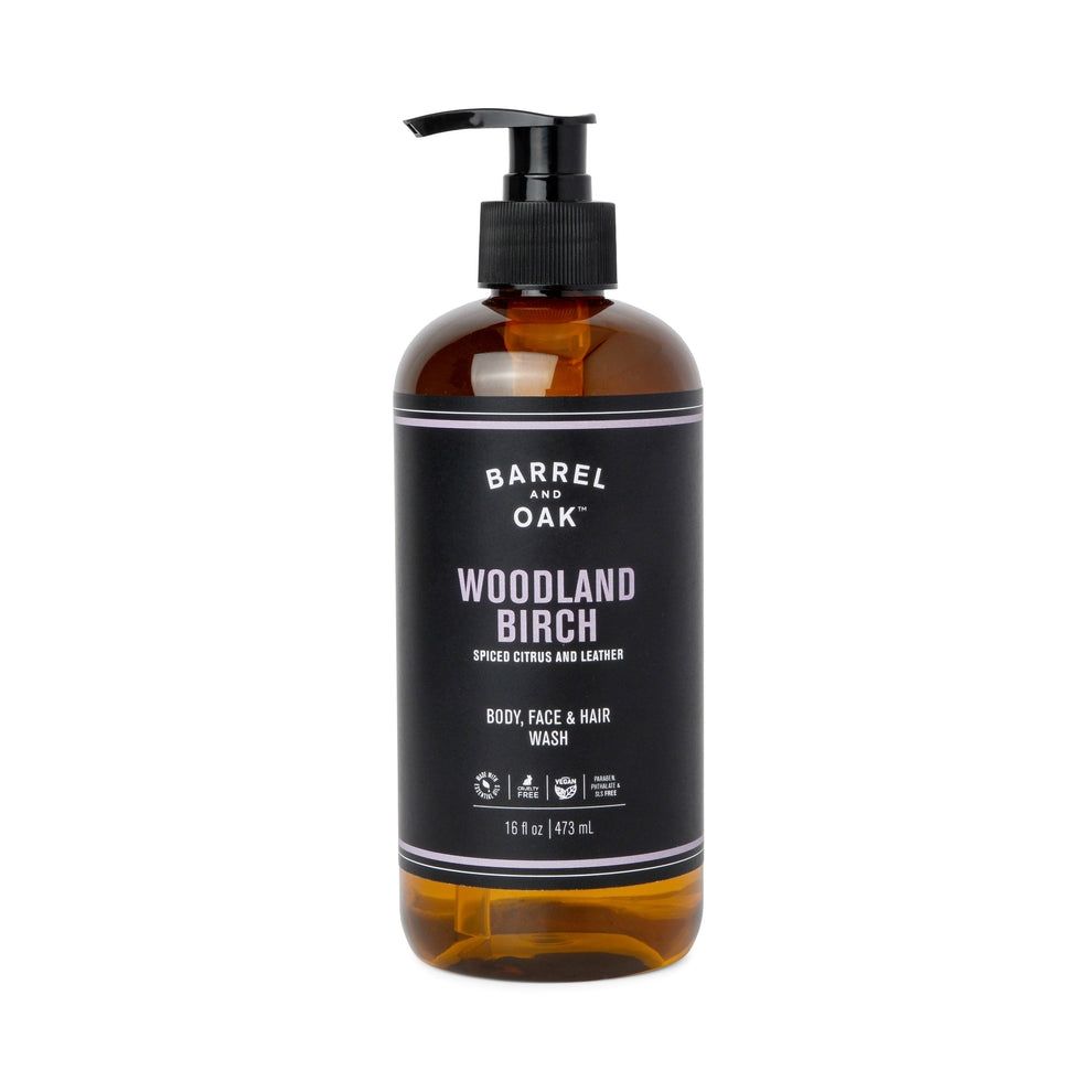 Barrel &amp; Oak | Hair, Face &amp; Body All-In-One Wash 16 fl oz - Woodland Birch