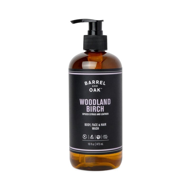 Barrel &amp; Oak | Hair, Face &amp; Body All-In-One Wash 16 fl oz - Woodland Birch