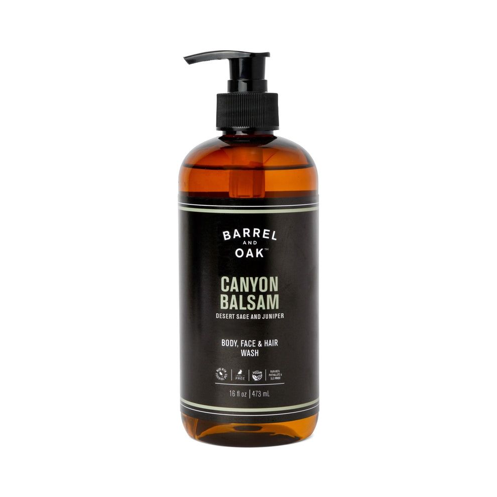 Barrel &amp; Oak | Hair, Face &amp; Body All-In-One Wash 16 fl oz - Canyon Balsam