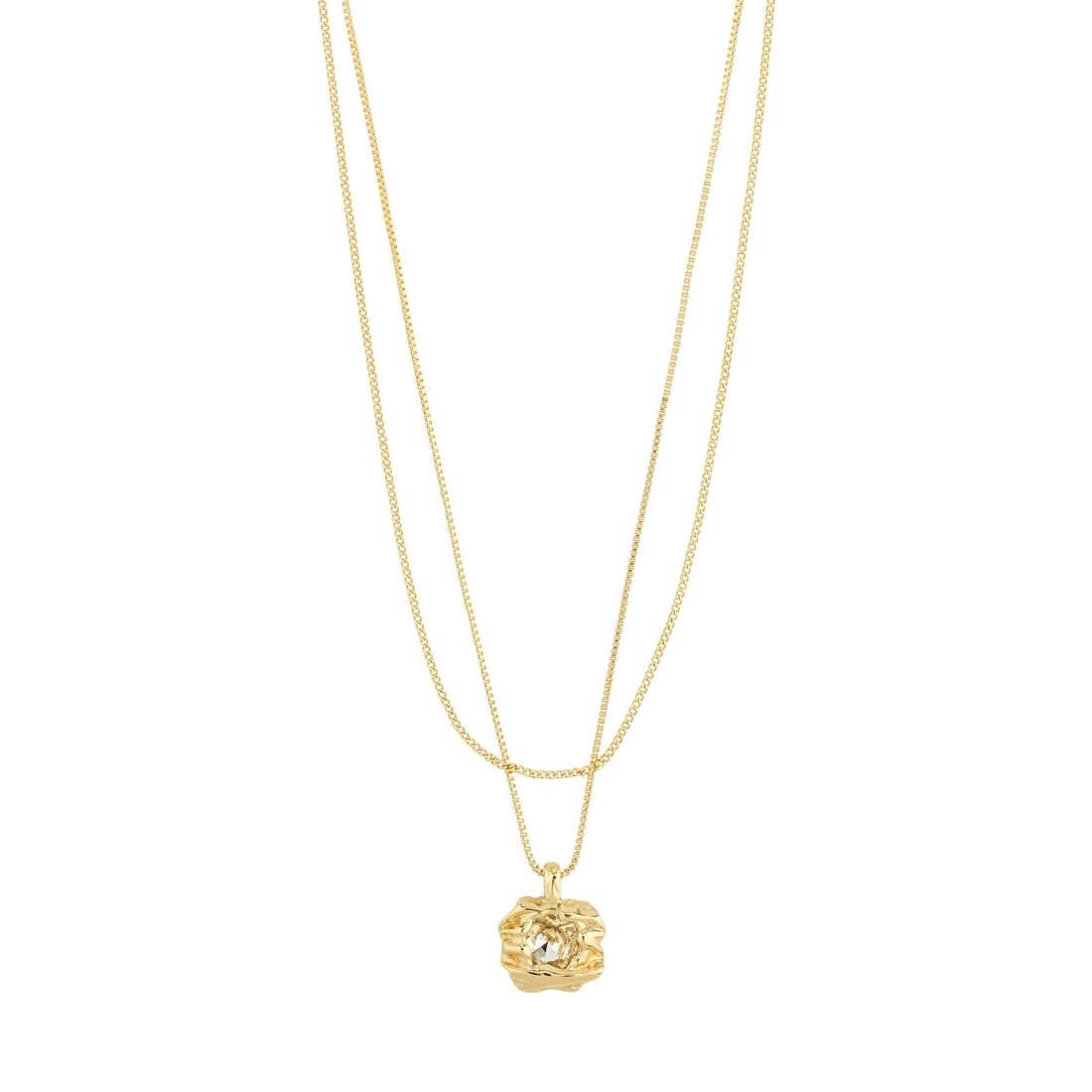 Pilgrim Gold Feel Recycled Crystal 2-in-1 Necklace