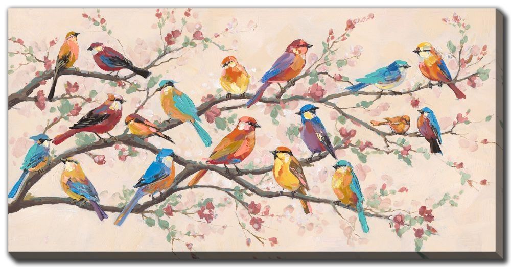 Canvas - Vibrant Songbirds