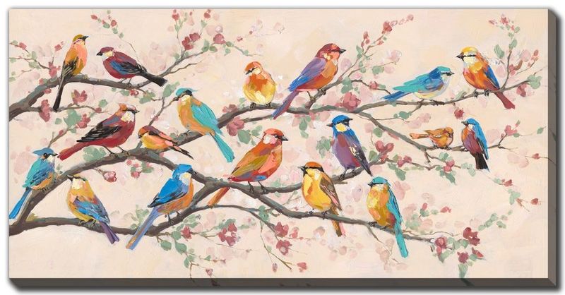 Canvas - Vibrant Songbirds