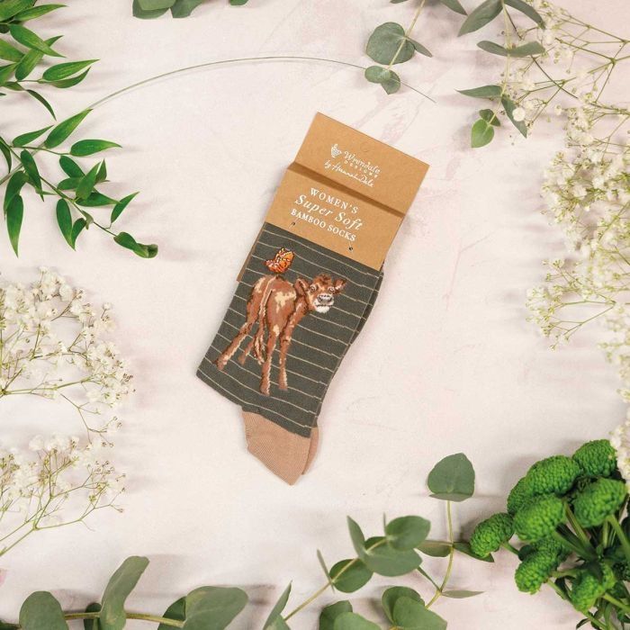 Wrendale Designs | 'Flutterly Fabulous' cow socks
