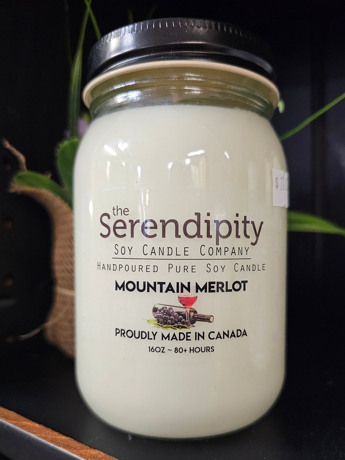 Serendipity 16 oz Soy Candle Jar | Mountain Merlot