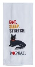 Kay Dee Designs Embroidered Terry Towel | Cat - Eat. Sleep. Stretch. Repeat.