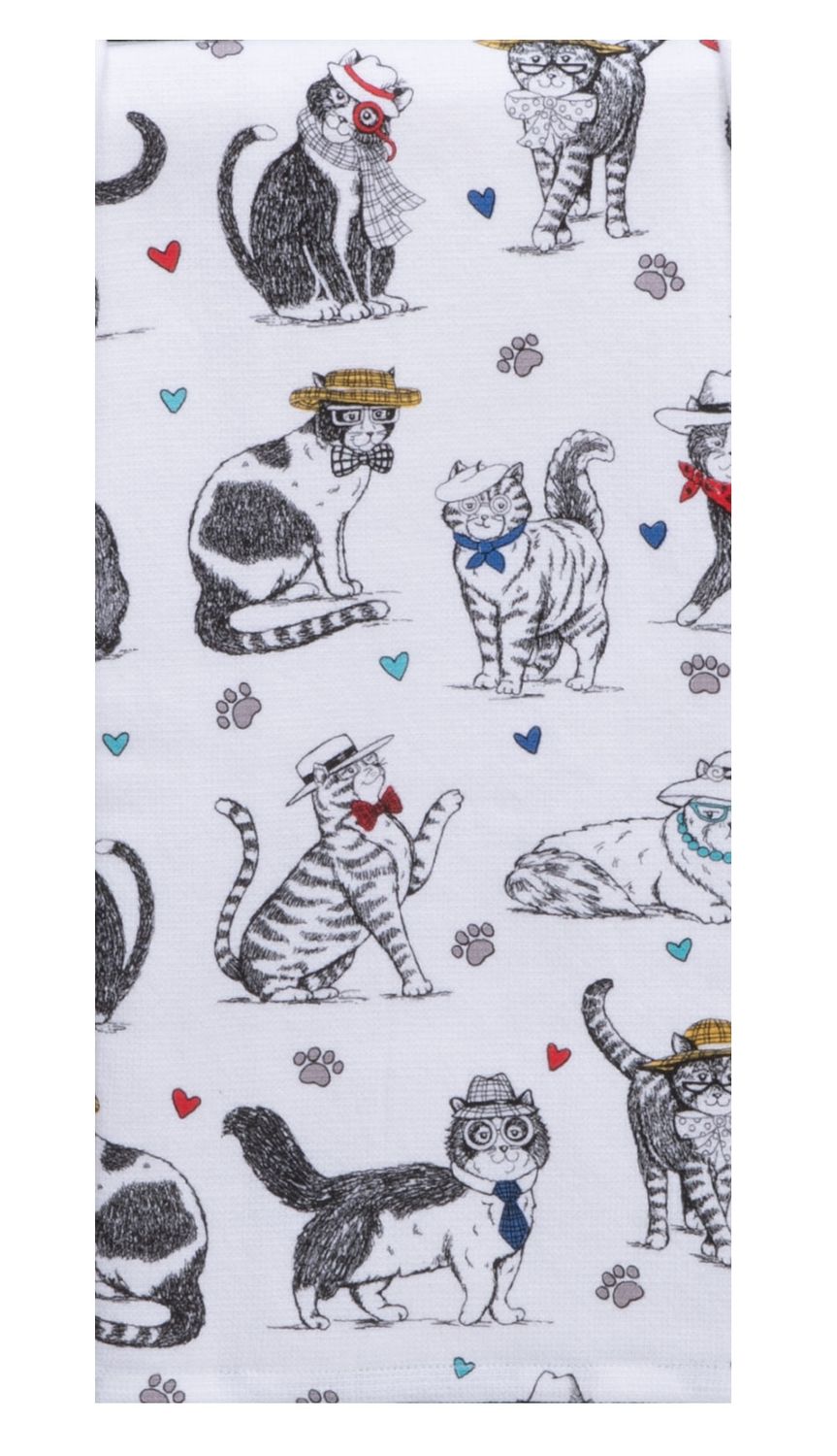 Kay Dee Designs Duel Purpose Terry Towel | Pet Lovers - Allover Cat