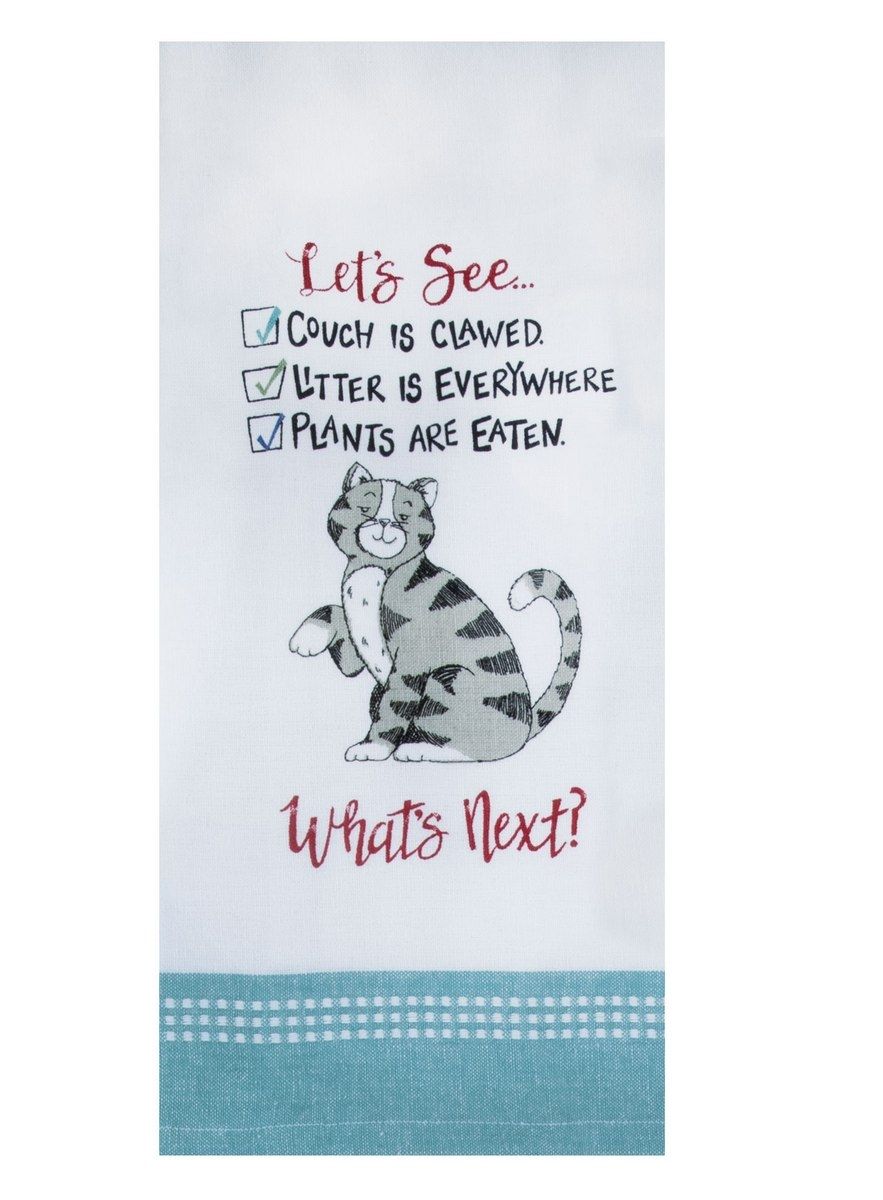 Kay Dee Designs Snarkasms Tea Towel | Cat - Let&#39;s See / What&#39;s Next