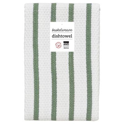 Now Designs Basketweave Dishtowel - Elm Green