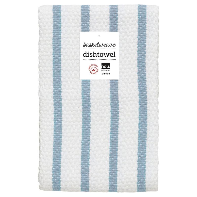 Now Designs Basketweave Dishtowel - Slate Blue