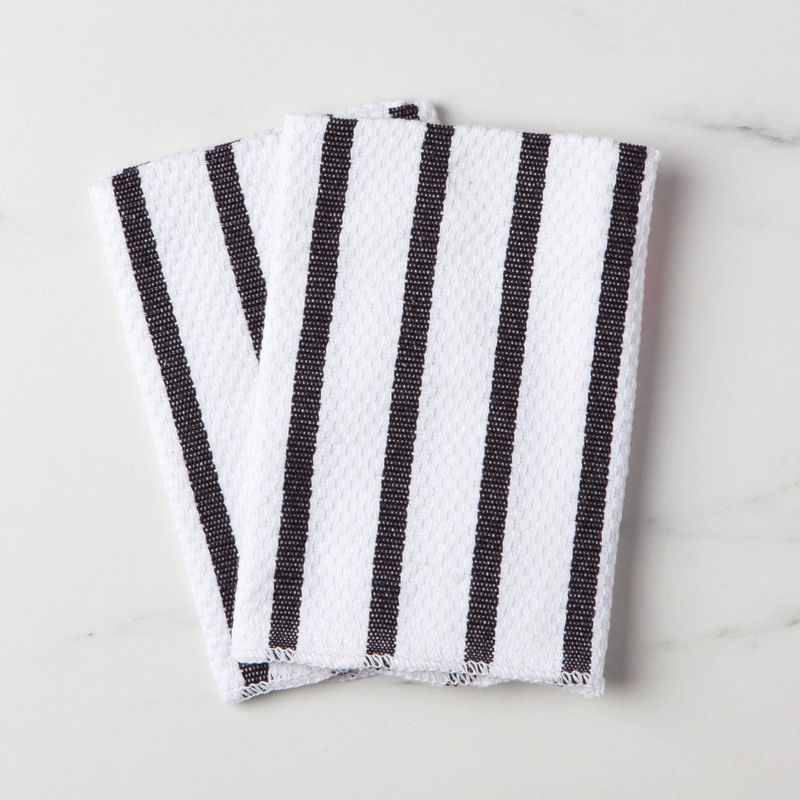 Now Designs Basketweave Dishcloths Set of 2 - Black