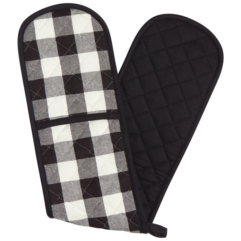 Now Designs Long Double Handed Chef Mitt | Black Check