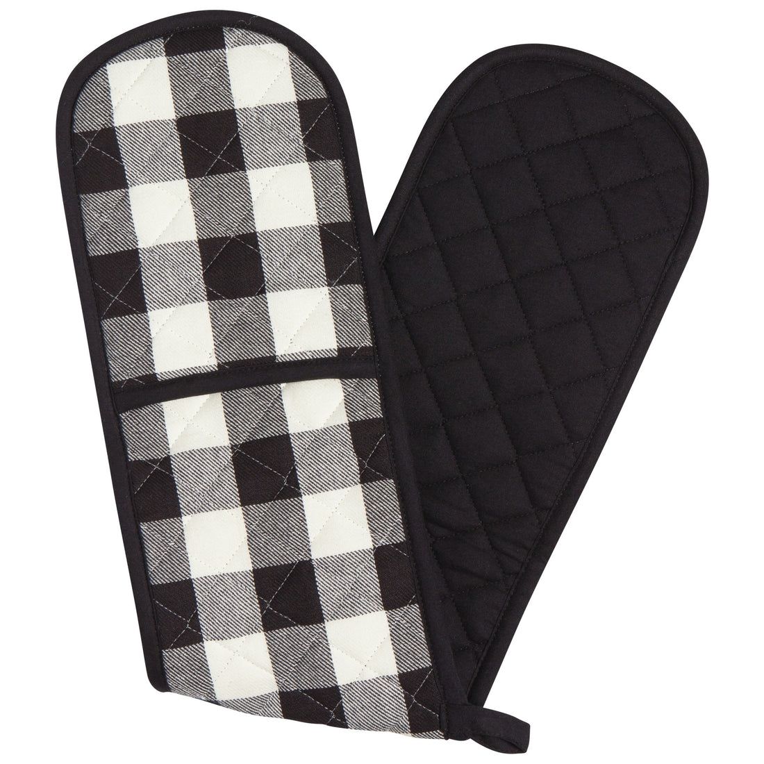 Now Designs Long Double Handed Chef Mitt | Black Check