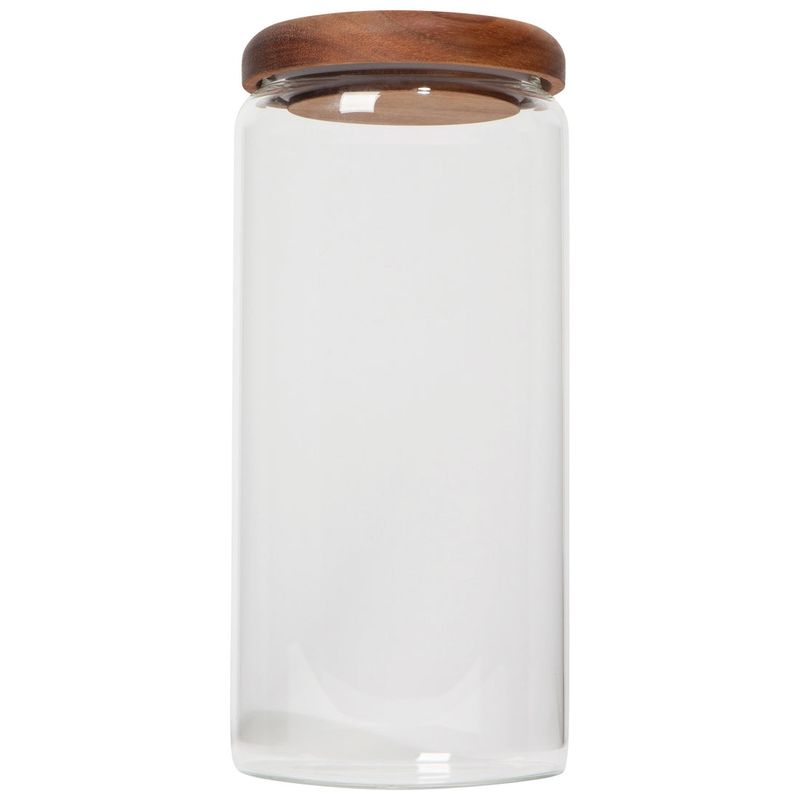 Danica Heirloom Glass Jar with Acacia Lid | Large 42oz