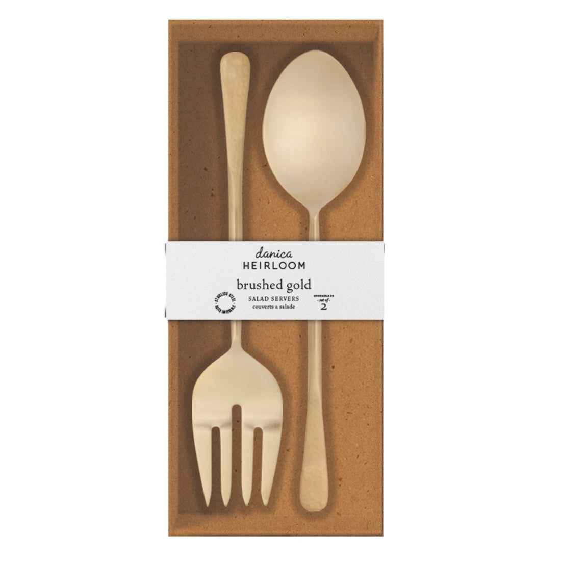 Danica Stainless Steel Salad Serving Set | Gold
