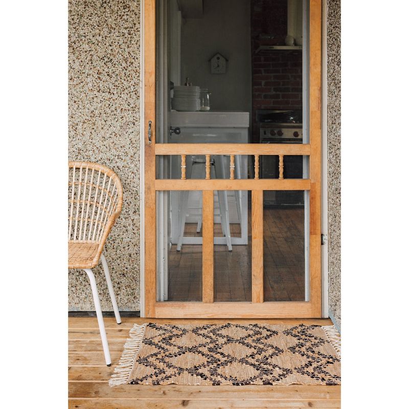 Now Designs Chindi Leather Rug | Tetra