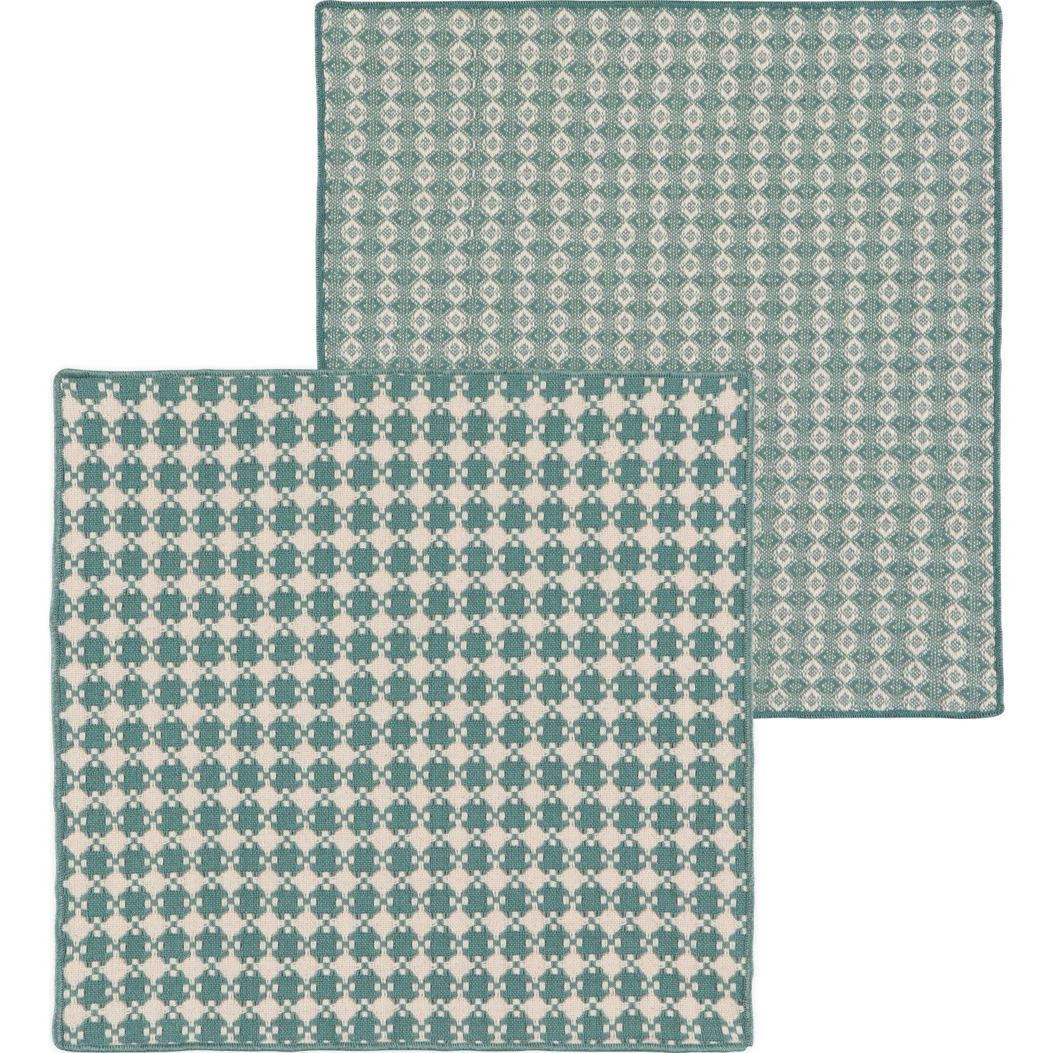 Danica Heirloom Facet Woven Dishcloths Set of 2 - Lagoon