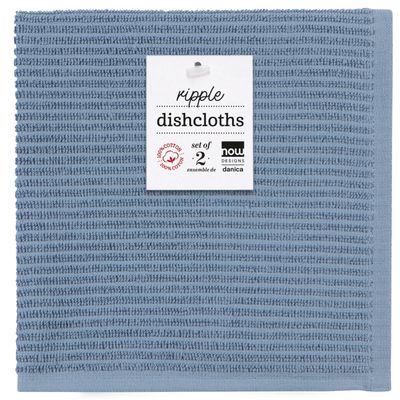 Now Designs Ripple Dishcloths (Set of 2) | Slate Blue