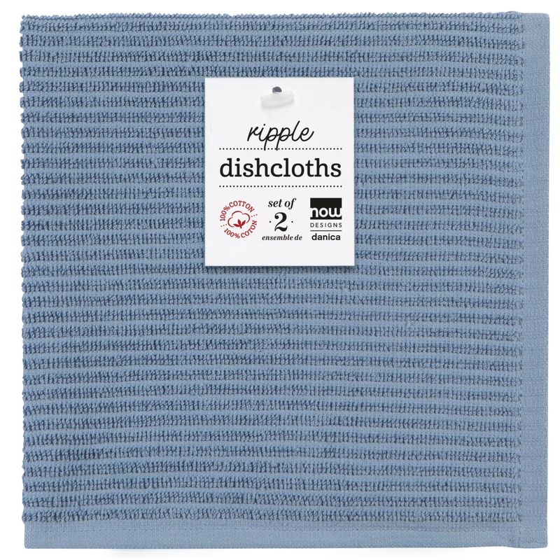 Now Designs Ripple Dishcloths (Set of 2) | Slate Blue