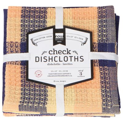 Now Designs Check-It Dishcloths (Set of 3) - Dusk