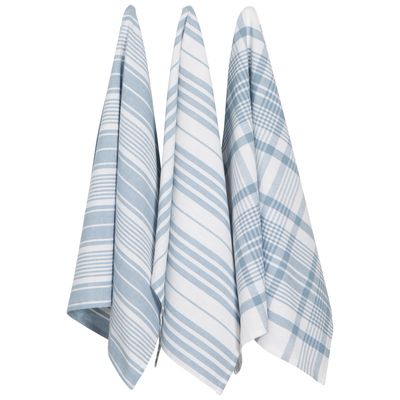 Now Designs Jumbo Dishtowel Set of 3 - Slate Blue