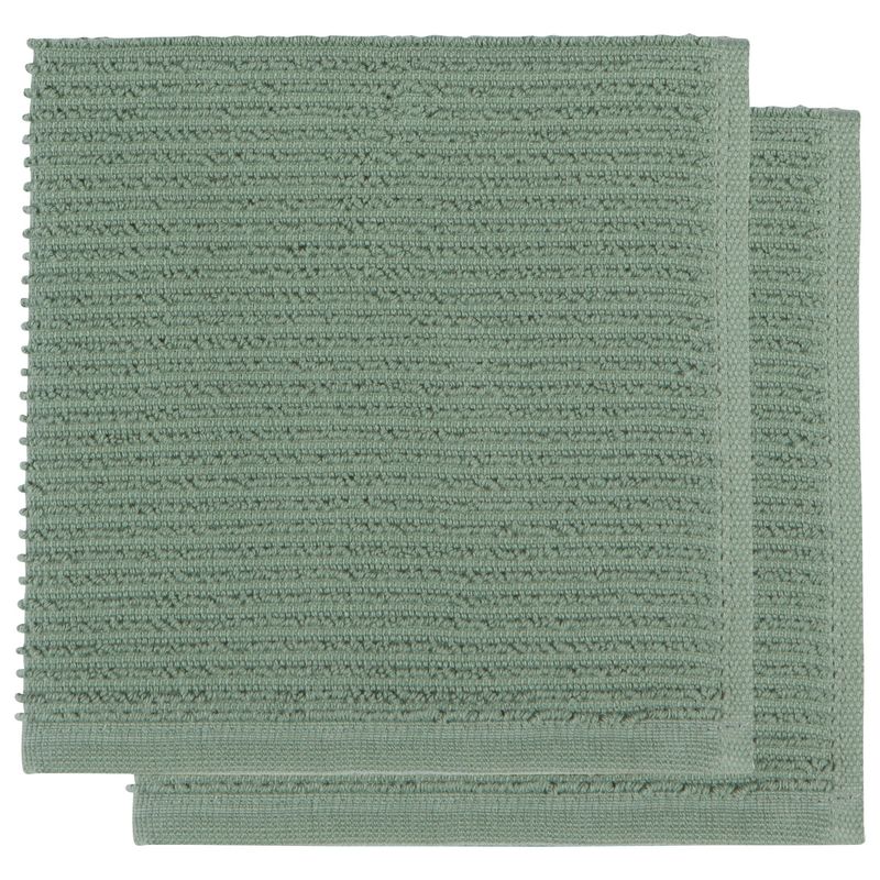 Now Designs Ripple Dishcloths (Set of 2) | Elm Green