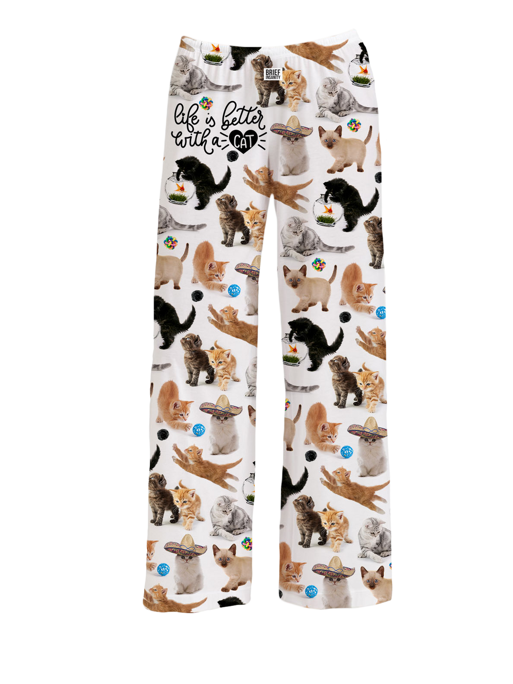 Brief Insanity Sleep Pants | Life Is Better With A Cat